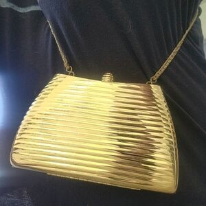 Gold clutch purse
